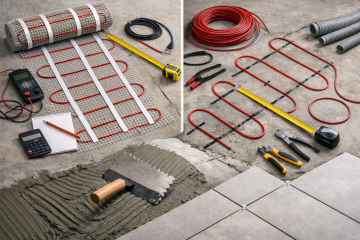 Як розрахувати потужність і крок укладання для електричної теплої підлоги (кабель/мати)?