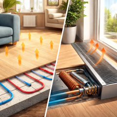 Підлоговий конвектор або тепла підлога: Принцип роботи та порівняння за швидкістю нагрівання