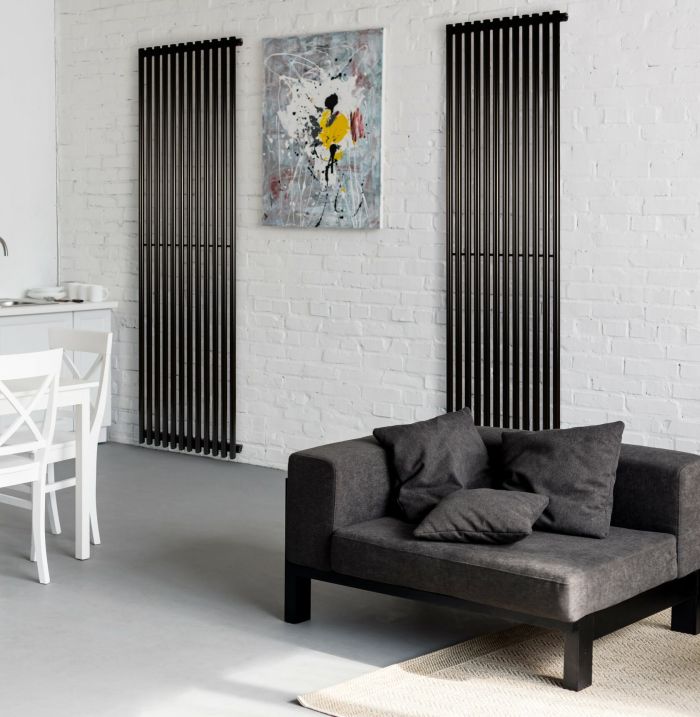 Радіатор дизайн Betatherm 463x1800 Praktikum-1 BLACK Вертикал