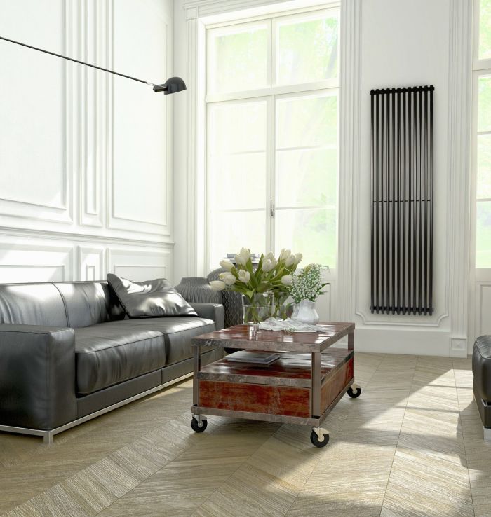 Радіатор дизайн Betatherm 463x1800 Praktikum-1 BLACK Вертикал