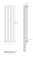 Вертикальний дизайнерський радіатор опалення ARTTIDESIGN Livorno II 7/1600/476/50 білий матовий