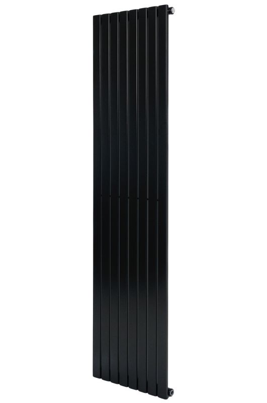 Вертикальный дизайнерский радиатор отопления ARTTIDESIGN Terni 8/1800/472/50 черный матовий