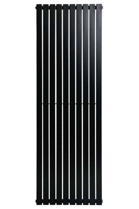 Вертикальный дизайнерский радиатор отопления ARTTIDESIGN Terni 10/1800/590/50 черный матовый