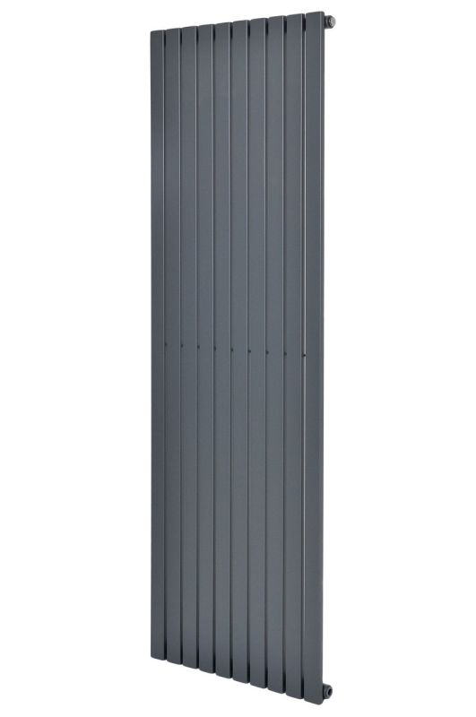 Вертикальный дизайнерский радиатор отопления ARTTIDESIGN Terni 10/1800/590 серый матовый