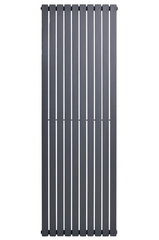 Вертикальный дизайнерский радиатор отопления ARTTIDESIGN Terni 10/1800/590 серый матовый
