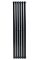 Вертикальний дизайнерський радіатор опалення ARTTIDESIGN Rimini 6/1800/354 чорний матовий