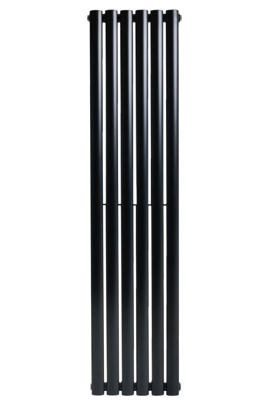 Вертикальный дизайнерский радиатор отопления ARTTIDESIGN Rimini 6/1800/354 чёрный матовий