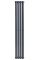 Вертикальний дизайнерський радіатор опалення ARTTIDESIGN Rimini 4/1500/236 сірий матовий