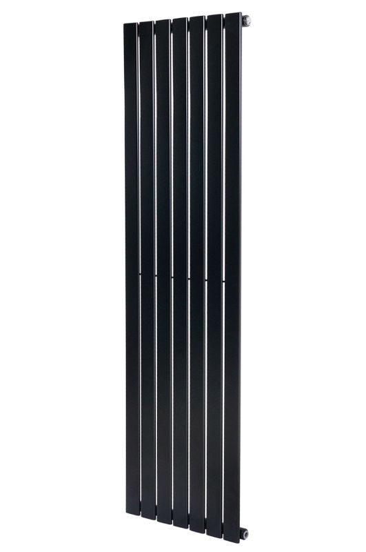Вертикальный дизайнерский радиатор отопления ARTTIDESIGN Livorno 7/1800/476 чёрный матовий