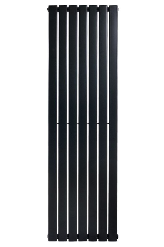 Вертикальный дизайнерский радиатор отопления ARTTIDESIGN Livorno 7/1800/476 чёрный матовий