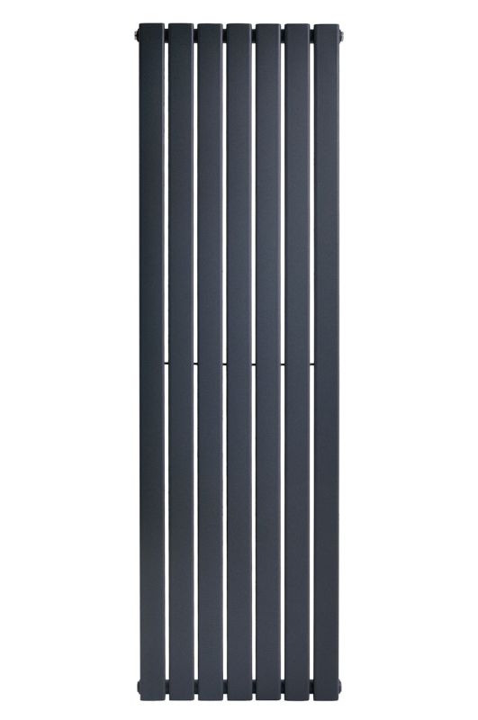 Вертикальний дизайнерський радіатор опалення ARTTIDESIGN Livorno 7/1800/476/50 сірий матовий