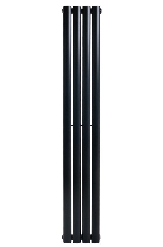 Вертикальный дизайнерский радиатор отопления ARTTIDESIGN Rimini 4/1500/236 чёрный матовий