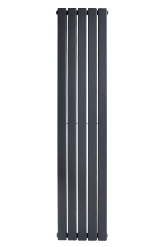 Вертикальний дизайнерський радіатор опалення ARTTIDESIGN Livorno II 5/1800/340 сірий матовий