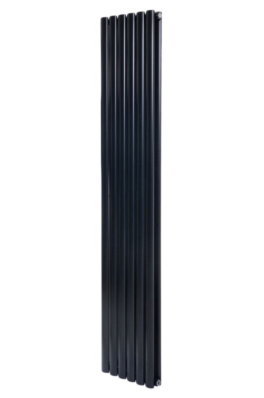 Вертикальный дизайнерский радиатор отопления ARTTIDESIGN Rimini II 6/1800/354/50 чёрный матовий