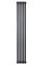 Вертикальний дизайнерський радіатор опалення ARTTIDESIGN Matera 5/1800/295 чорний матовий