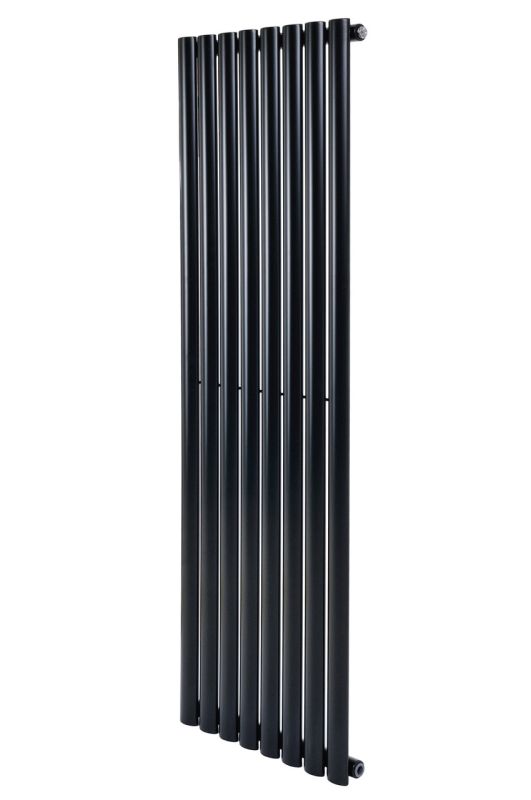 Дизайнерский вертикальный радиатор отопления ARTTIDESIGN  Rimini 8/1500/472/50 чёрный матовый
