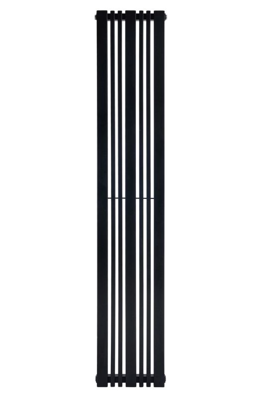 Дизайнерський вертикальний радіатор опалення ARTTIDESIGN Lucca 7/1800/324/50 чорний матовий