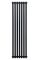 Вертикальний дизайнерський радіатор опалення ARTTIDESIGN Matera 7/1800/413/50 чорний матовий