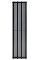 Дизайнерський вертикальний радіатор опалення ARTTIDESIGN Lucca 10/1800/456/50 чорний матовий
