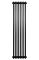 Вертикальний дизайнерський радіатор опалення ARTTIDESIGN Bari II 8/1800/380/50 чорний матовий