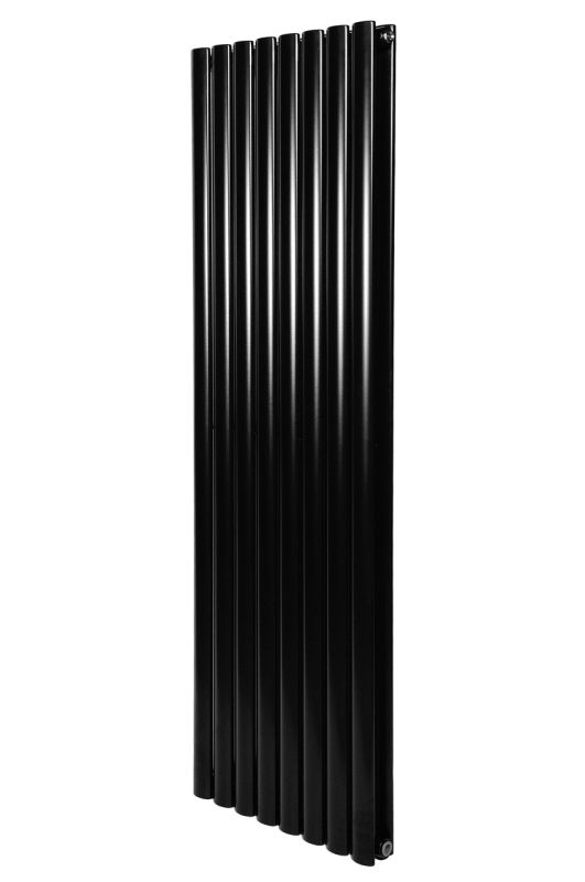 Вертикальный дизайнерский радиатор отопления ARTTIDESIGN Rimini II 8/1800/472/50 чёрный матовый