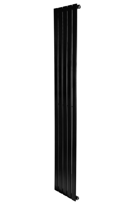 Вертикальный дизайнерский радиатор отопления ARTTIDESIGN Livorno 5/1800/340/50 чёрный матовий