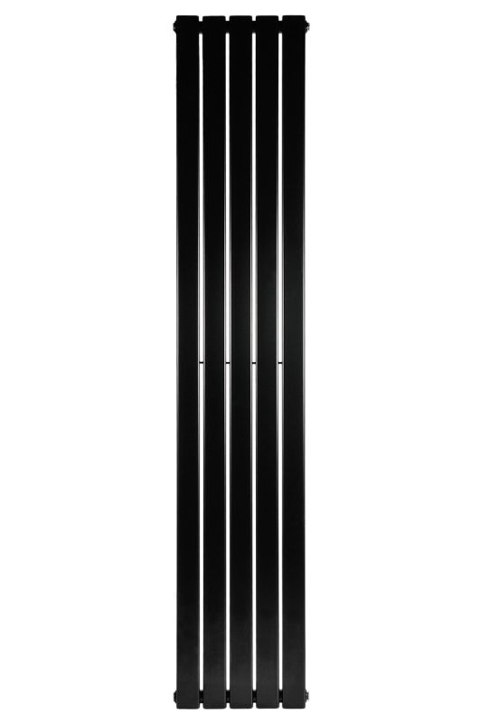 Вертикальный дизайнерский радиатор отопления ARTTIDESIGN Livorno 5/1800/340/50 чёрный матовий