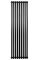 Вертикальний дизайнерський радіатор опалення ARTTIDESIGN Matera 9/1800/531/50 чорний матовий