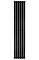 Вертикальний дизайнерський радіатор опалення ARTTIDESIGN Terni 6/1500/354/50 чорний матовий