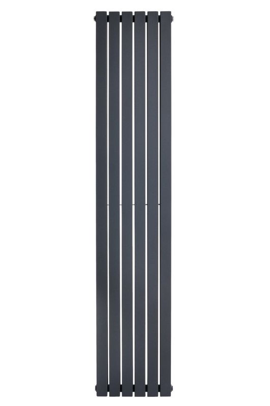 Вертикальный дизайнерский радиатор отопления ARTTIDESIGN Terni II 6/1800/354/50 серый матовий