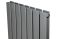 Вертикальний дизайнерський радіатор опалення ARTTIDESIGN Livorno II 7/1800/476/50 сірий матовий