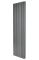 Вертикальний дизайнерський радіатор опалення ARTTIDESIGN Livorno II 7/1800/476 сірий матовий