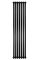 Вертикальний дизайнерський радіатор опалення ARTTIDESIGN Matera II 7/1800/413/50 чорний матовий