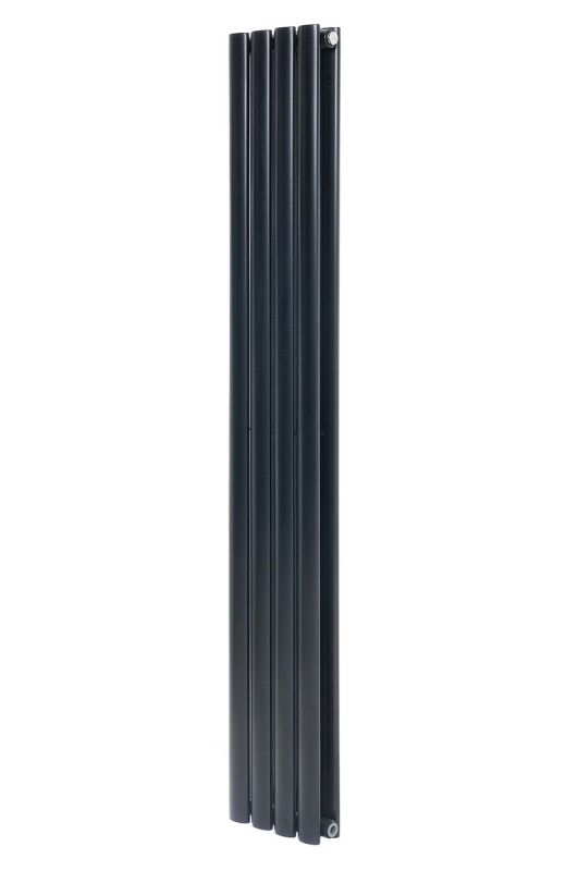 Вертикальный дизайнерский радиатор отопления ARTTIDESIGN Rimini II 4/1800/236/50 чёрный матовий