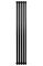 Вертикальний дизайнерський радіатор опалення ARTTIDESIGN Matera II 5/1800/295/50 чорний матовий