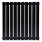 Горизонтальні дизайнерські радіатори опалення ARTTIDESIGN Terni II G 10/600/590 чорний матовий
