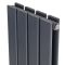 Дизайнерський вертикальний радіатор опалення ARTTIDESIGN Livorno II 4/1800/272/50 сірий матовий