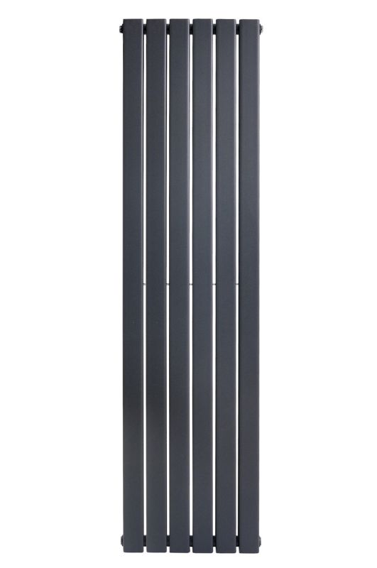 Вертикальный дизайнерский радиатор отопления ARTTIDESIGN Livorno II 6/1800/408/50 серый матовый