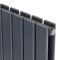 Вертикальний дизайнерський радіатор опалення ARTTIDESIGN Livorno II 6/1800/408/50 сірий матовий