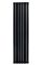 Вертикальний дизайнерський радіатор опалення ARTTIDESIGN Livorno II 6/2200/408/50 чорний матовий