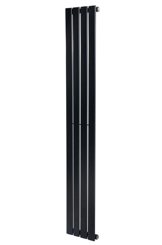 Дизайнерский вертикальный радиатор отопления ARTTIDESIGN Livorno 4/1800/272/50 чорний матовий