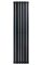 Вертикальний дизайнерський радіатор опалення ARTTIDESIGN Livorno 6/1800/408/50 чорний матовий