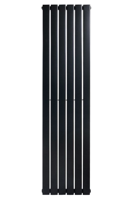 Вертикальный дизайнерский радиатор отопления ARTTIDESIGN Livorno 6/1800/408/50  чёрный матовий
