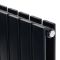 Вертикальний дизайнерський радіатор опалення ARTTIDESIGN Livorno II 9/1200/612/50 чорний матовий