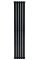 Вертикальний дизайнерський радіатор опалення ARTTIDESIGN Terni 5/1800/295 чорний матовий