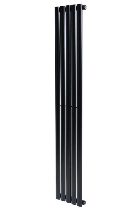 Вертикальный дизайнерский радиатор отопления ARTTIDESIGN Rimini 5/1800/295/50 чорний матовый