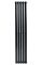 Вертикальний дизайнерський радіатор опалення ARTTIDESIGN Rimini 5/1800/295/50 чорний матовий