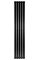 Вертикальний дизайнерський радіатор опалення ARTTIDESIGN Livorno 5/2000/340/50 чорний матовий
