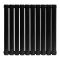 Горизонтальний дизайнерський радіатор опалення ARTTIDESIGN Rimini II G 10/550/590/50 чорний матовий