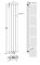 Дизайнерський вертикальний радіатор опалення ARTTIDESIGN Livorno II 4/1600/272/50 білий матовий.
